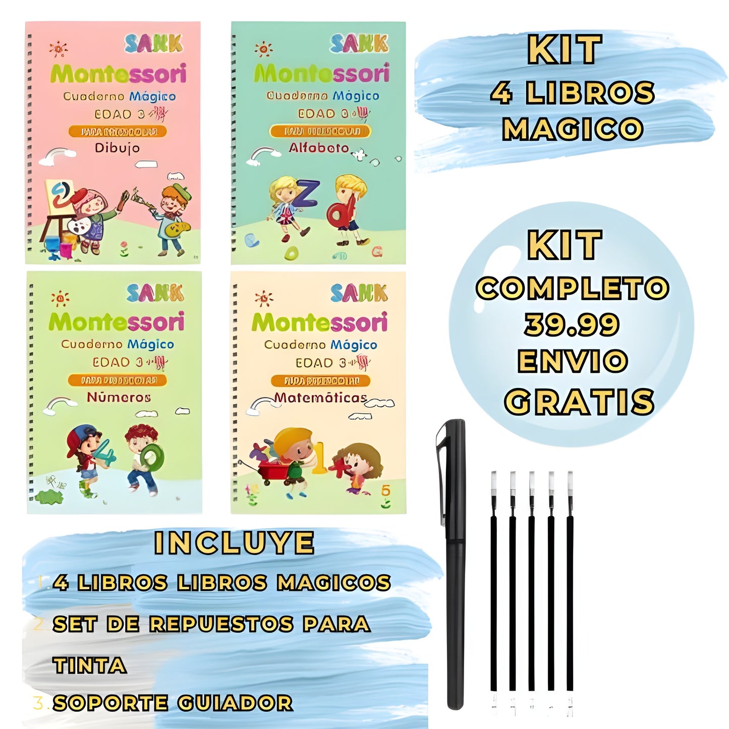 Kit De Libros Montessori Reutilizables